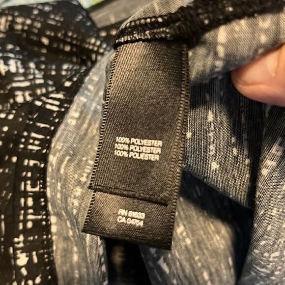 Kenneth Cole Brushed Window Pane Drape Neck Blouse - Picture 6 of 6